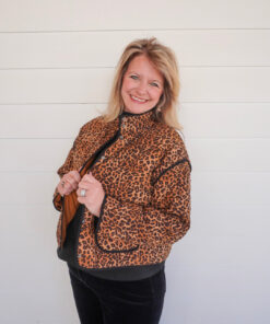 Cheetah Print Quilted Jacket